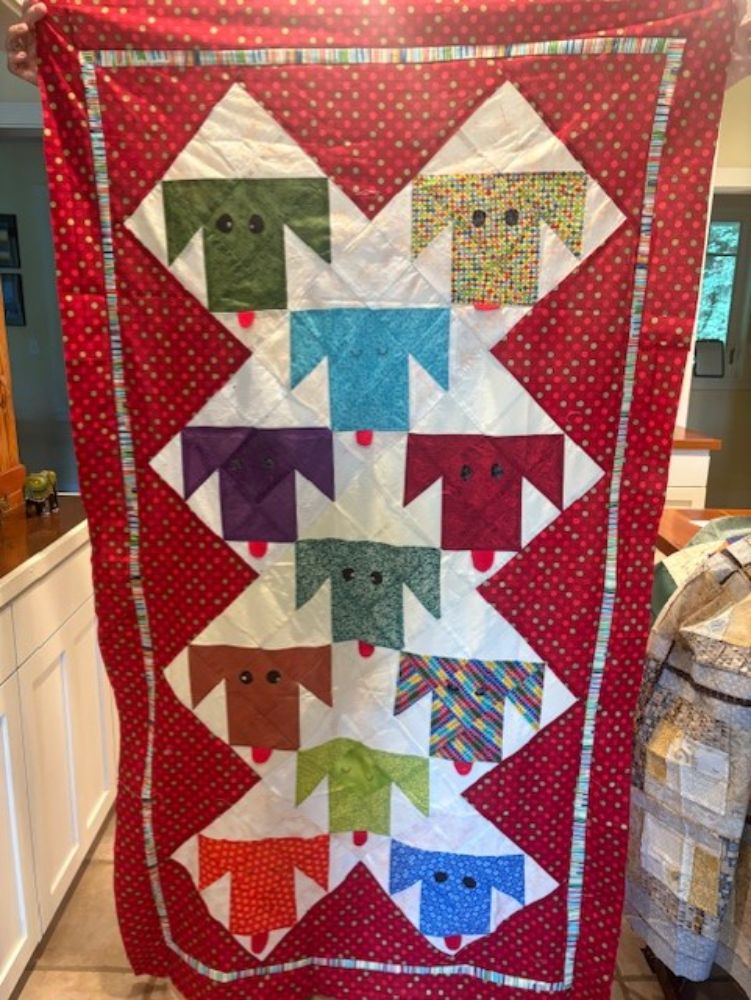 Half Square Triangle Dogs